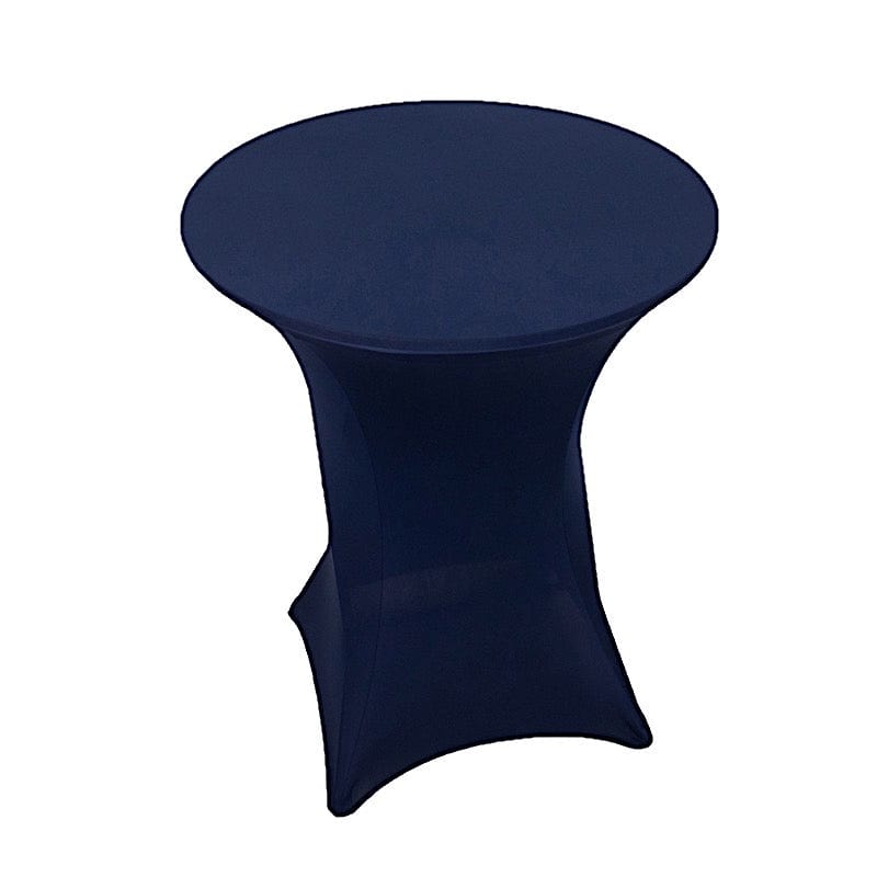 36" Elegant Spandex Cocktail Table Cover High Top Style TAB_COCK_36_NAVY