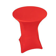 36" Elegant Spandex Cocktail Table Cover High Top Style TAB_COCK_36_RED