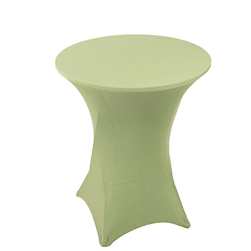 36" Elegant Spandex Cocktail Table Cover High Top Style TAB_COCK_36_SAGE
