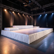 36"x 20 ft  Portable Wrinkle-Free Shirred Pleated Stag Table Skirt