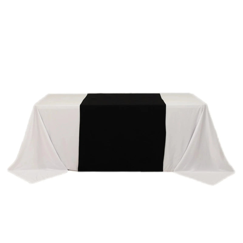 36" x 72" Premium Polyester Table Runner RUN_PRM_3672_BLK
