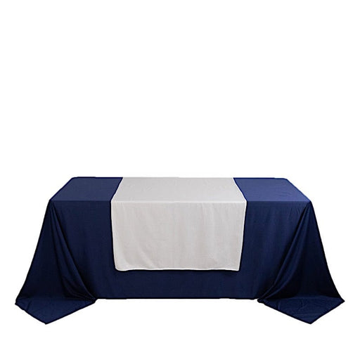 36" x 72" Premium Polyester Table Runner RUN_PRM_3672_WHT