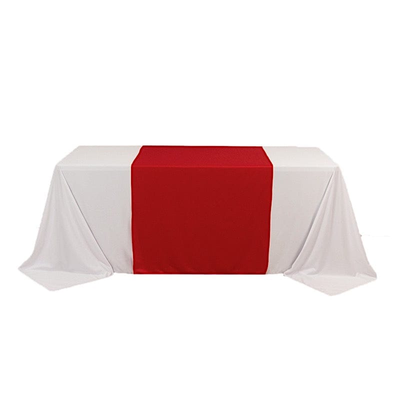 36" x 72" Premium Scuba Polyester Table Runner RUN_SCUBA_3672_RED