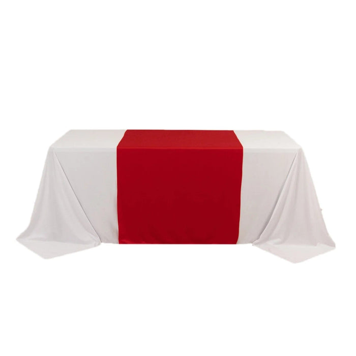 36" x 72" Wide Polyester Table Runner RUN_POLY_3672_RED