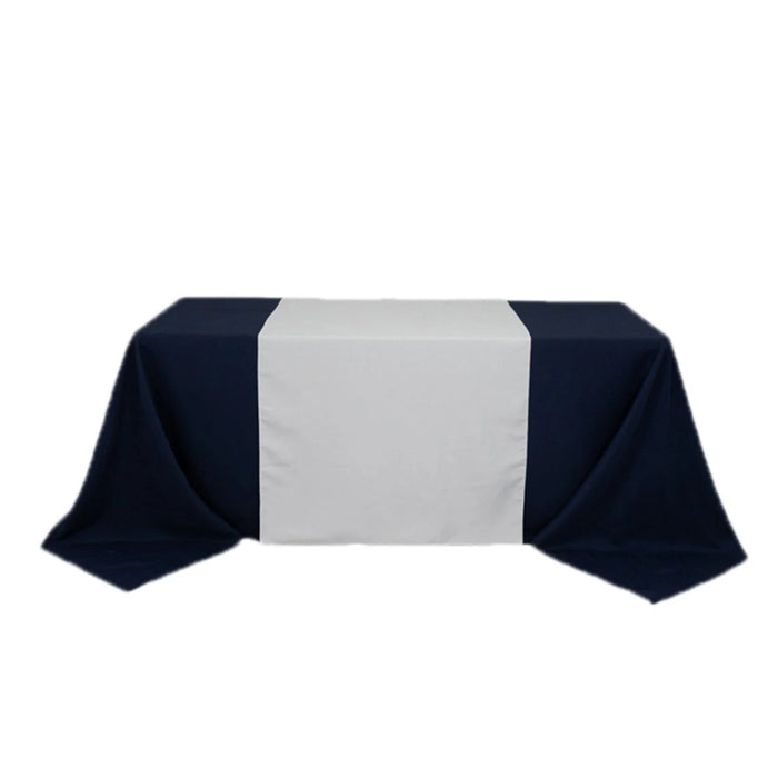 36" x 72" Wide Polyester Table Runner RUN_POLY_3672_WHT