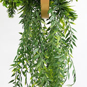 38" Artificial Greenery with Metal Hanging Hoop - Green and Gold ARTI_GRN_HANG04_12