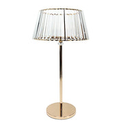 38" Crystal Pendant Candle Holders with Classic Empire Lamp Shade Style - Gold and Clear CHDLR_CAND_036_38_GOLD