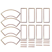 3D Metal Wedding Arch Backdrop Stand with Round Top - Gold IRON_STND18_3D_GOLD