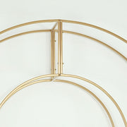 3D Metal Wedding Arch Backdrop Stand with Round Top - Gold IRON_STND18_3D_GOLD
