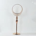 4.5 ft Crystal Beaded Metal Candle Holder Stand in Half Moon Basket Design - Gold CHDLR_FLORSTND01_54_GOLD