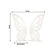 4.5 ft x 3.5 ft Wooden Butterfly Wings Backdrop Stand - White BKDP_BUT_WOD_4_WHT