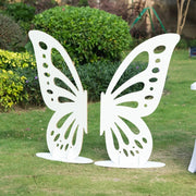 4.5 ft x 3.5 ft Wooden Butterfly Wings Backdrop Stand - White BKDP_BUT_WOD_4_WHT