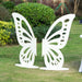 4.5 ft x 3.5 ft Wooden Butterfly Wings Backdrop Stand - White BKDP_BUT_WOD_4_WHT