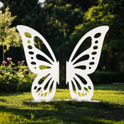 4.5 ft x 3.5 ft Wooden Butterfly Wings Backdrop Stand - White BKDP_BUT_WOD_4_WHT