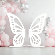 4.5 ft x 3.5 ft Wooden Butterfly Wings Backdrop Stand - White BKDP_BUT_WOD_4_WHT