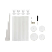 4 Acrylic Taper Candlestick Holders - Clear CHDLR_GLAS_041PL_SET_CLR