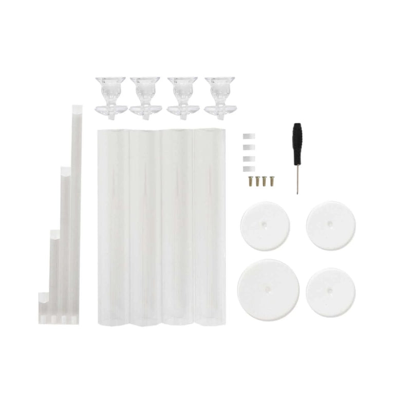 4 Acrylic Taper Candlestick Holders - Clear CHDLR_GLAS_041PL_SET_CLR