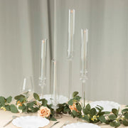 4 Acrylic Taper Candlestick Holders - Clear CHDLR_GLAS_041PL_SET_CLR