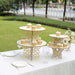 4 Butterfly Round Wooden Cake Stand - Natural CAKE_WOD019_SET_NAT