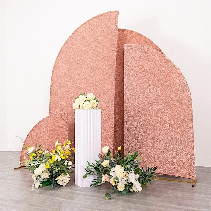 4 Chiara Backdrop Stand Covers Shimmer Tinsel Finish