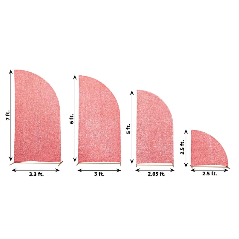 4 Chiara Backdrop Stand Covers Shimmer Tinsel Finish