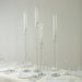 4 Crystal Glass Hurricane Taper Candle Holders - Clear CHDLR_GLAS_041_SET2_CLR