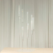 4 ft 9 Arm Acrylic Cluster Taper Candle Holder - Clear CHDLR_CAND_030PLS_9_CLR