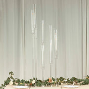4 ft 9 Arm Acrylic Cluster Taper Candle Holder - Clear CHDLR_CAND_030PLS_9_CLR