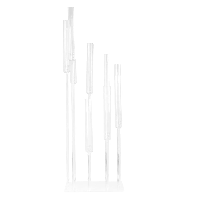 4 ft 9 Arm Acrylic Cluster Taper Candle Holder - Clear CHDLR_CAND_030PLS_9_CLR
