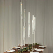 4 ft 9 Arm Acrylic Cluster Taper Candle Holder - Clear CHDLR_CAND_030PLS_9_CLR