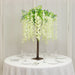4 ft Cream Wisteria Tree with Cascading Silk Flowers with Real Wood Trunk