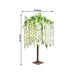 4 ft Cream Wisteria Tree with Cascading Silk Flowers with Real Wood Trunk
