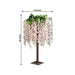 4 ft Cream Wisteria Tree with Cascading Silk Flowers with Real Wood Trunk