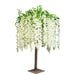 4 ft Cream Wisteria Tree with Cascading Silk Flowers with Real Wood Trunk ARTI_TREE_WIST02_4_LAV
