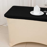 4 ft Fitted Spandex Tablecloth Rectangular Table Top Cover