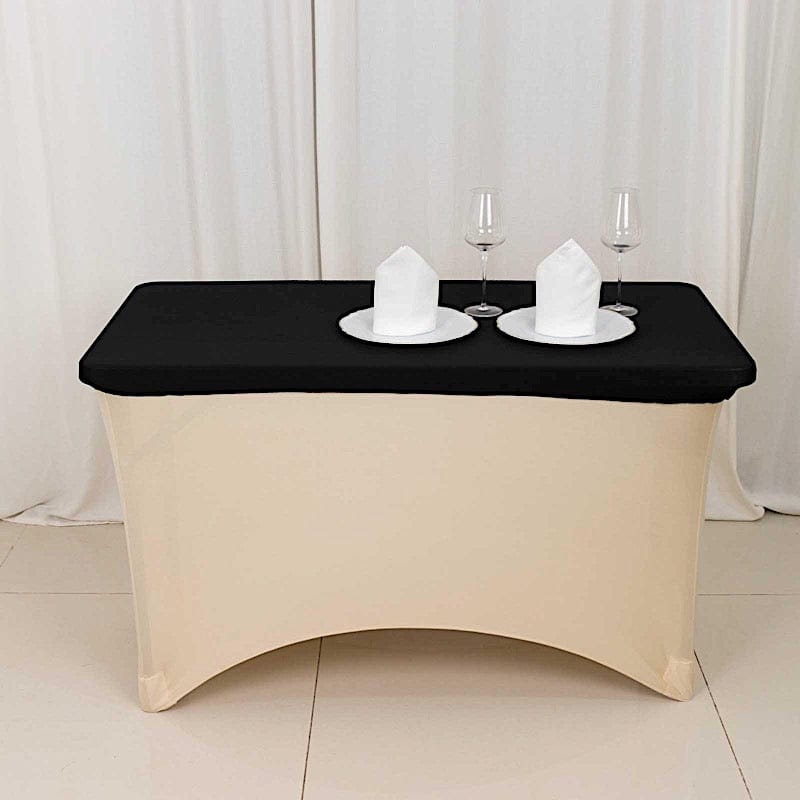 4 ft Fitted Spandex Tablecloth Rectangular Table Top Cover