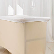 4 ft Fitted Spandex Tablecloth Rectangular Table Top Cover