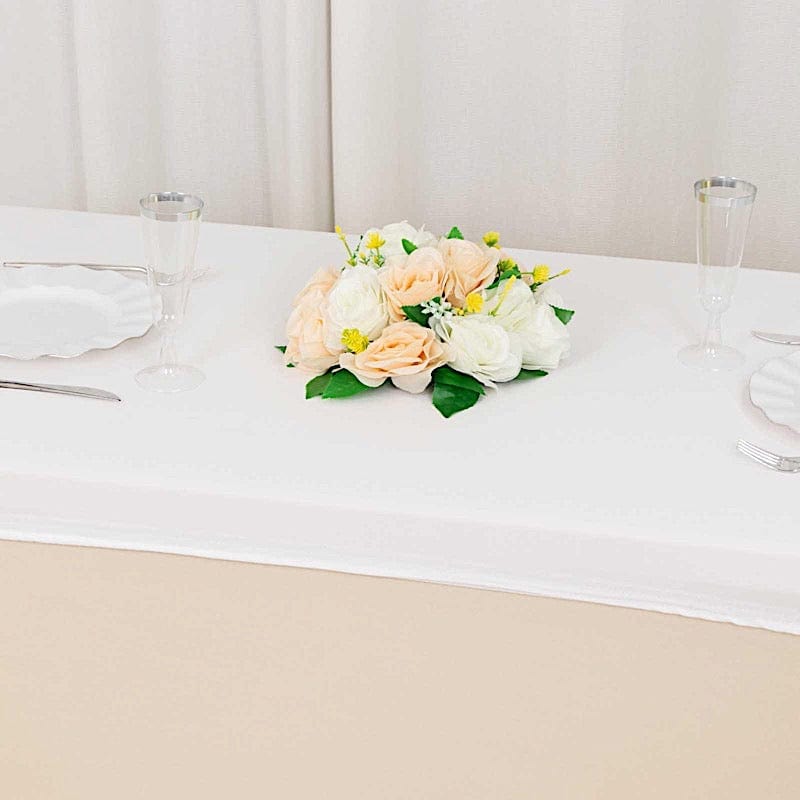 4 ft Fitted Spandex Tablecloth Rectangular Table Top Cover