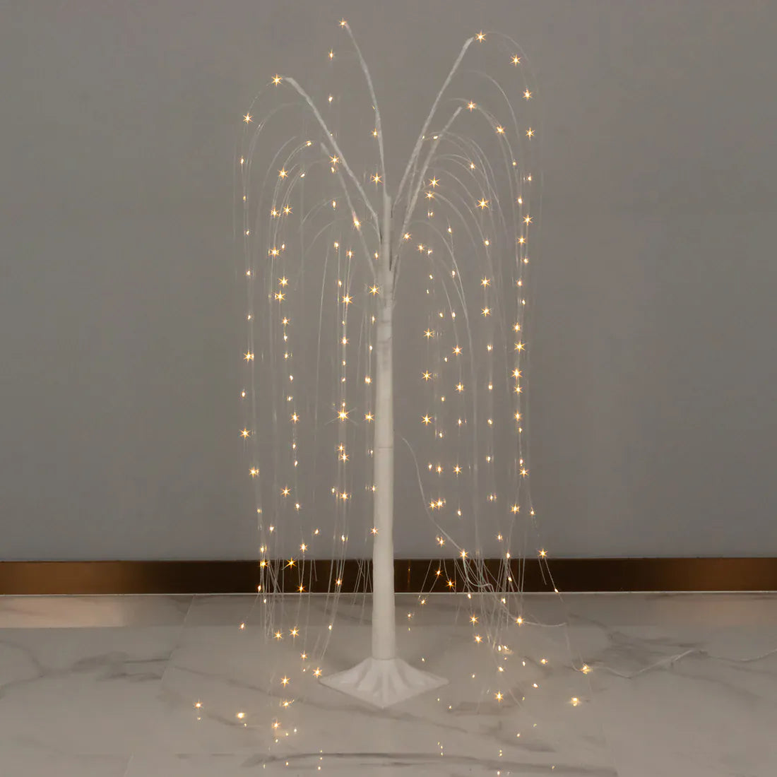 4 ft LED Weeping Willow Tree Light - White LED_TREE03_4_B_WHT