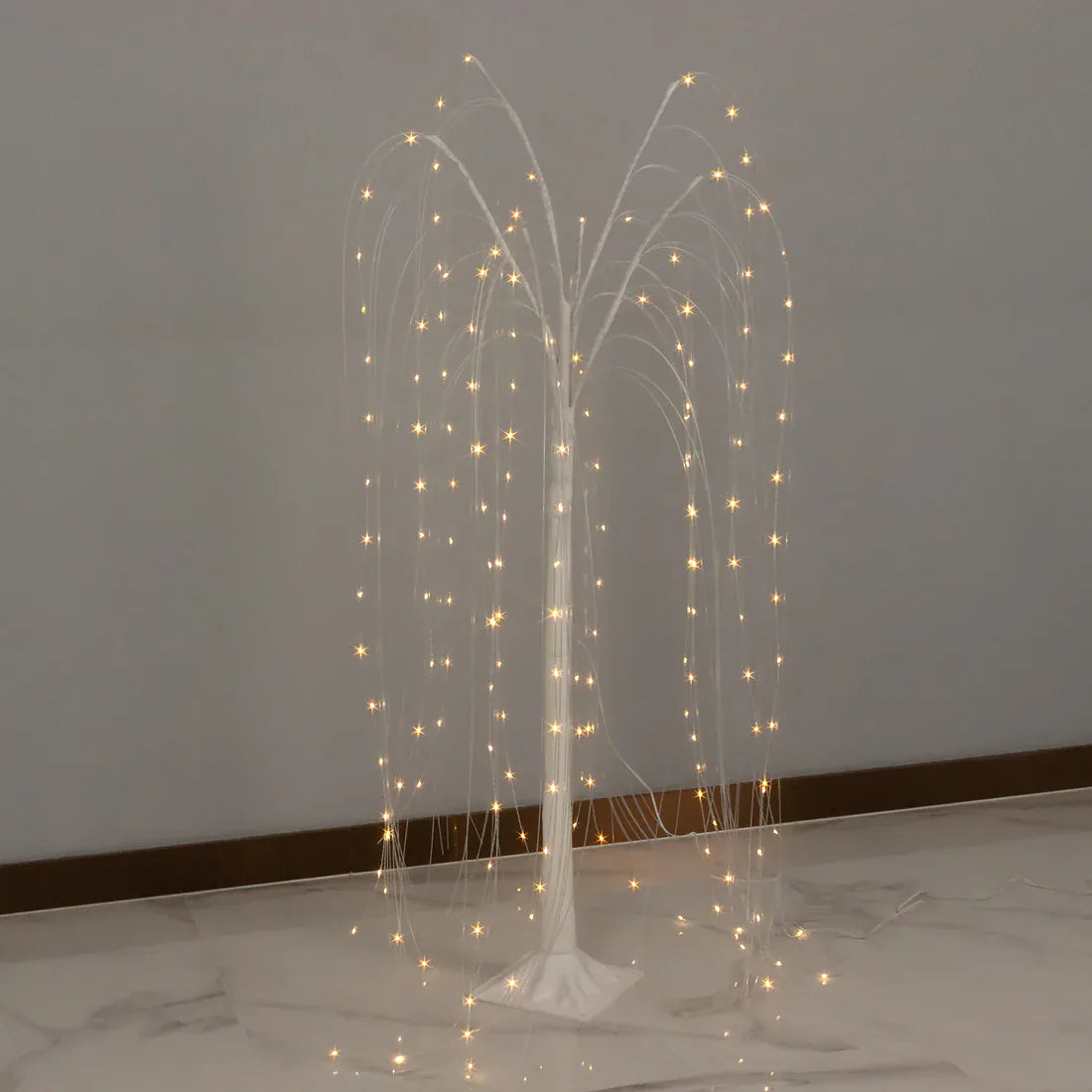 4 ft LED Weeping Willow Tree Light - White LED_TREE03_4_B_WHT