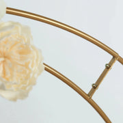 4 ft Metal Half Crescent Moon Wedding Arch Flower Stand - Gold IRON_STND25_MOON_45_GOLD