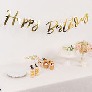 4 ft Metallic Foil "Happy Birthday" Banner - Gold PAP_GRLD_009_BDAY02_GOLD