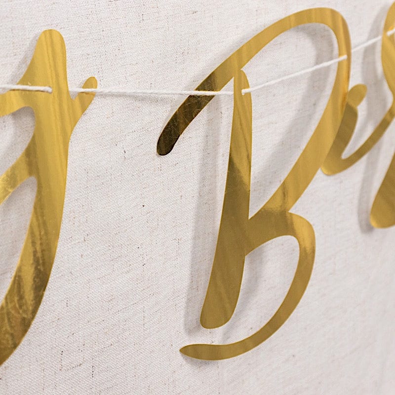 4 ft Metallic Foil "Happy Birthday" Banner - Gold PAP_GRLD_009_BDAY02_GOLD
