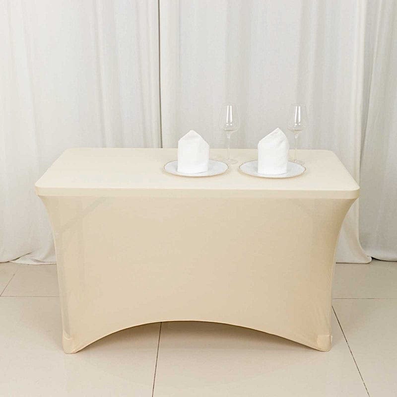 4 ft Rectangular Fitted Spandex Tablecloth