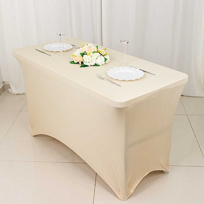 4 ft Rectangular Fitted Spandex Tablecloth TAB_REC_SPX4FT_081