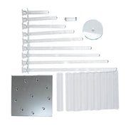 4 ft tall 9 Arm Crystal Glass Square Candelabra Taper Candle Holder - Clear CHDLR_CAND_030S_9_CLR