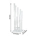 4 ft tall 9 Arm Crystal Glass Square Candelabra Taper Candle Holder - Clear CHDLR_CAND_030S_9_CLR