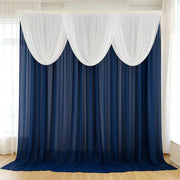 4 ft x 4 ft Sheer Chiffon Valance Curtain Backdrop Drapery Panel