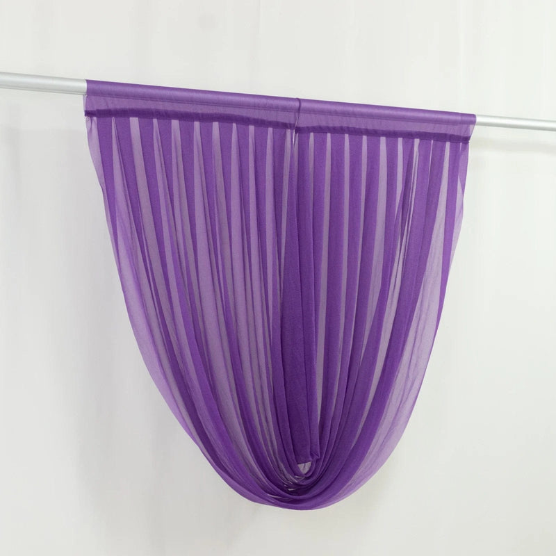 4 ft x 4 ft Sheer Chiffon Valance Curtain Backdrop Drapery Panel
