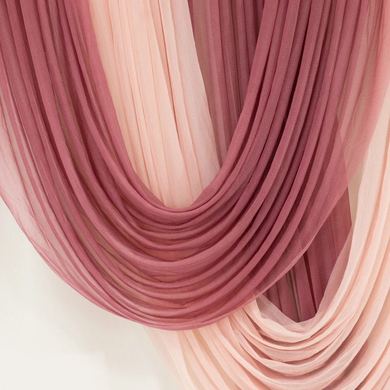 4 ft x 4 ft Sheer Chiffon Valance Curtain Backdrop Drapery Panel